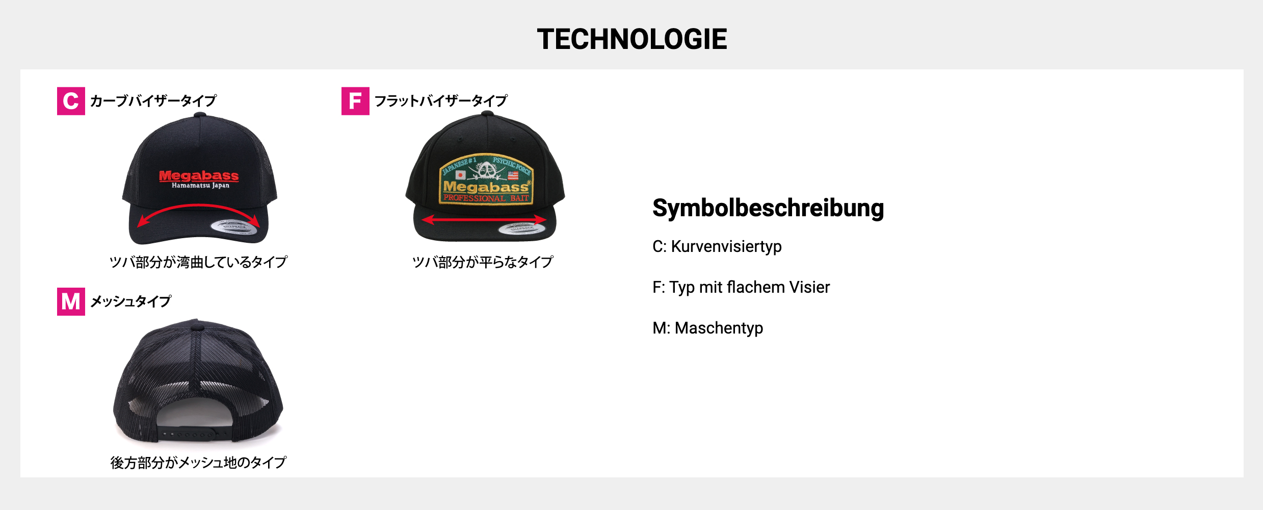 Megabass Trucker Hat Brush Logo Black/White – Bild 2