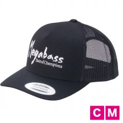 Megabass Trucker Hat Brush Logo Black/White