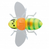 BUGDOG CHARTREUSE BACK CICADA