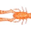 BOTTLE SHRIMP SW(3inch) CLEAR ORANGE/RAINBOW FLAKE