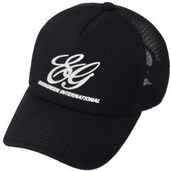 EVERGREEN EG CAP BLACK WHITE LOGO