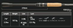 JACKALL REVOLTAGE II RV II-S78ML+ / 1-teiliger Blank + abnehmbarer Griff (2 Teile) – Bild 2
