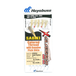 Hayabusa SABIKI GOLD FLASHER 5 HOOKS SIZE 4 EX034-4-6 HERING RIG