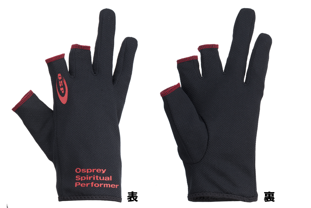 O.S.P. Breath Inner Gloves Black (Printed Red) L